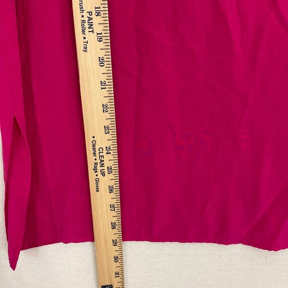 Silk Assets Diane Von Furstenberg Pink Black Embroidered Silk Relaxed Top Small - Picture 5 of 9